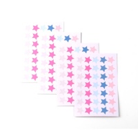 Etichette adesive stelle pastello - 4 fogli