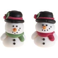Figure di zucchero di pupazzo di neve 3D - Dekora - 48 pezzi