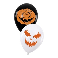 Palloncini in lattice con Zucca di Halloween da 30 cm - 6 pezzi