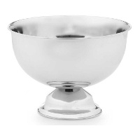 Fruttiera in acciaio inox con piede 25 cm