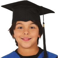 Berretto da laurea in tessuto per bambini