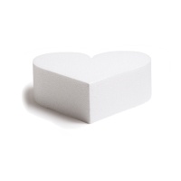 Base polistirolo cuore 15 x 7,5 cm - Decora