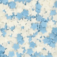 Sprinkles stelline blu e bianche da 55 gr - FunCakes
