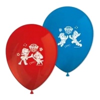 Palloncini in lattice Paw Patrol blu e rossi - Procos - 8 unità