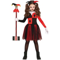 Costume da Harley Quinn rossa per bambina