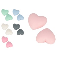 Perline a cuore in silicone 2,9 x 1,9 x 1,2 cm - 2 pz.