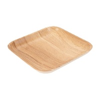 Svuotatasche quadrato in legno di 20 cm - DCasa