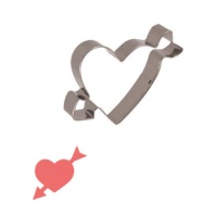 Tagliapasta cuore con freccia 9 x 7,5 cm - Sweetkolor