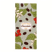 Scatole per tavolette di cioccolato con motivo foglie di cacao, 16 x 7,5 x 2,5 cm - Confezione da 5