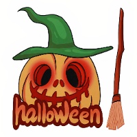 Decorazione adesiva per finestra Zucca 21 x 19 cm