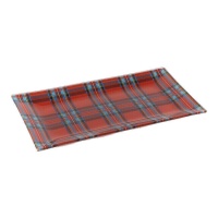 Piatto a scacchiera tartan 26 x 14 cm