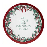 Piatti di 23 cm di All I Want for Christmas is You - 6 pezzi