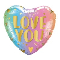 Palloncino Love U heart da 45 cm colorato