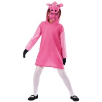 Costume da maialino rosa per bambina