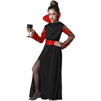 Costume da vampiro per bambina con maniche trasparenti