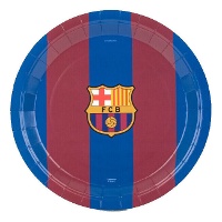 Piatti FC Barcelona da 23 cm con strisce blaugrana - 8 unità