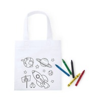 Borsa da colorare Outer Space con pastelli