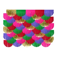 Tenda a frange colorate di 2 x 2 m