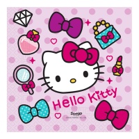 Tovaglioli Hello Kitty a pois 16,5 x 16,5 cm - 20 pz.