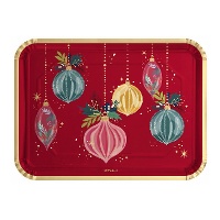 Vassoio di 34 X 25 cm con decorazioni natalizie - 2 pezzi