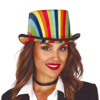 Cappello a cilindro multicolore - 58 cm