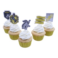 Piastrelle per cupcake Hufflepuff - 15 pezzi.