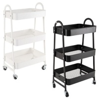 Carrello 77 x 45 x 30,5 cm nero o bianco - 1 pezzo