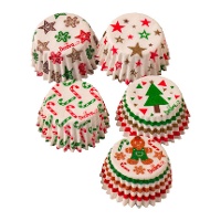 Capsule per dolcetto di 2,7 cm Natale - 100 unità