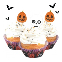 Pirottini cupcakes e picks di Halloween - Scrapcooking - 24 unità