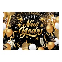 Murale decorativo Happy New Year 2,20 x 1,50 cm