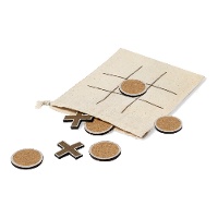 Gioco di tris in sughero con sacchettino