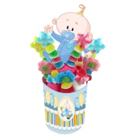 Cestino di dolciumi Baby Shower bambino da 200 g