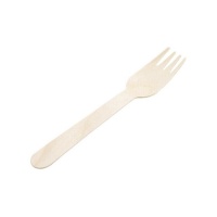 Forchette di legno biodegradabili 16 cm - 12