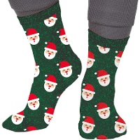 Calzini di Babbo Natale con glitter - 1 coppia