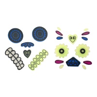 Adesivi per decorare zucche Catrina in gel - 2 fogli