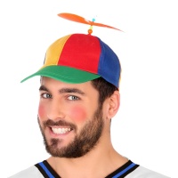 Cappello a elica multicolore
