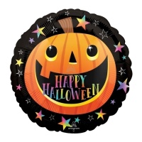 Palloncino rotondo di Halloween da 45 cm con zucca sorridente - Anagram