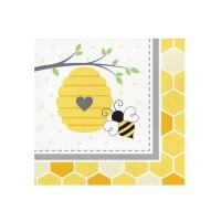 Tovaglioli Baby Bee 16,5 x 16,5 cm - 16 unità