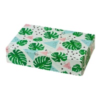 Scatola di 23,5 x 16 x 5 cm di foglia tropicale verde