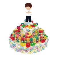 Torta di caramelle per la comunione del ragazzo, 850 gr