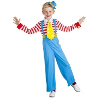 Costume clown blu e rosso da bambino