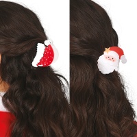 Pinze per capelli natalizie assortite da 7 cm - 2 pezzi
