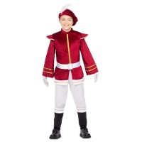 Costume da paggio granata da bambino