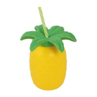 Tazza ananas con cannuccia da 20 cm