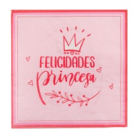 Tovaglioli Auguri Principessa 16,5 x 16,5 cm - 12 unità