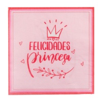 Tovaglioli Princess Greetings 16,5 x 16,5 cm - 12 pezzi.