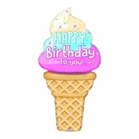 Palloncino gelato Happy Birthday da 1,88 m - Grabo