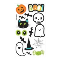 Tatuaggi temporanei di Halloween assortiti - 15 unità