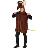 Costume da ratto marrone per adulti