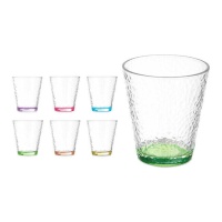 Bicchiere a goccia da 375 ml con base colorata assortita - 1 pz.